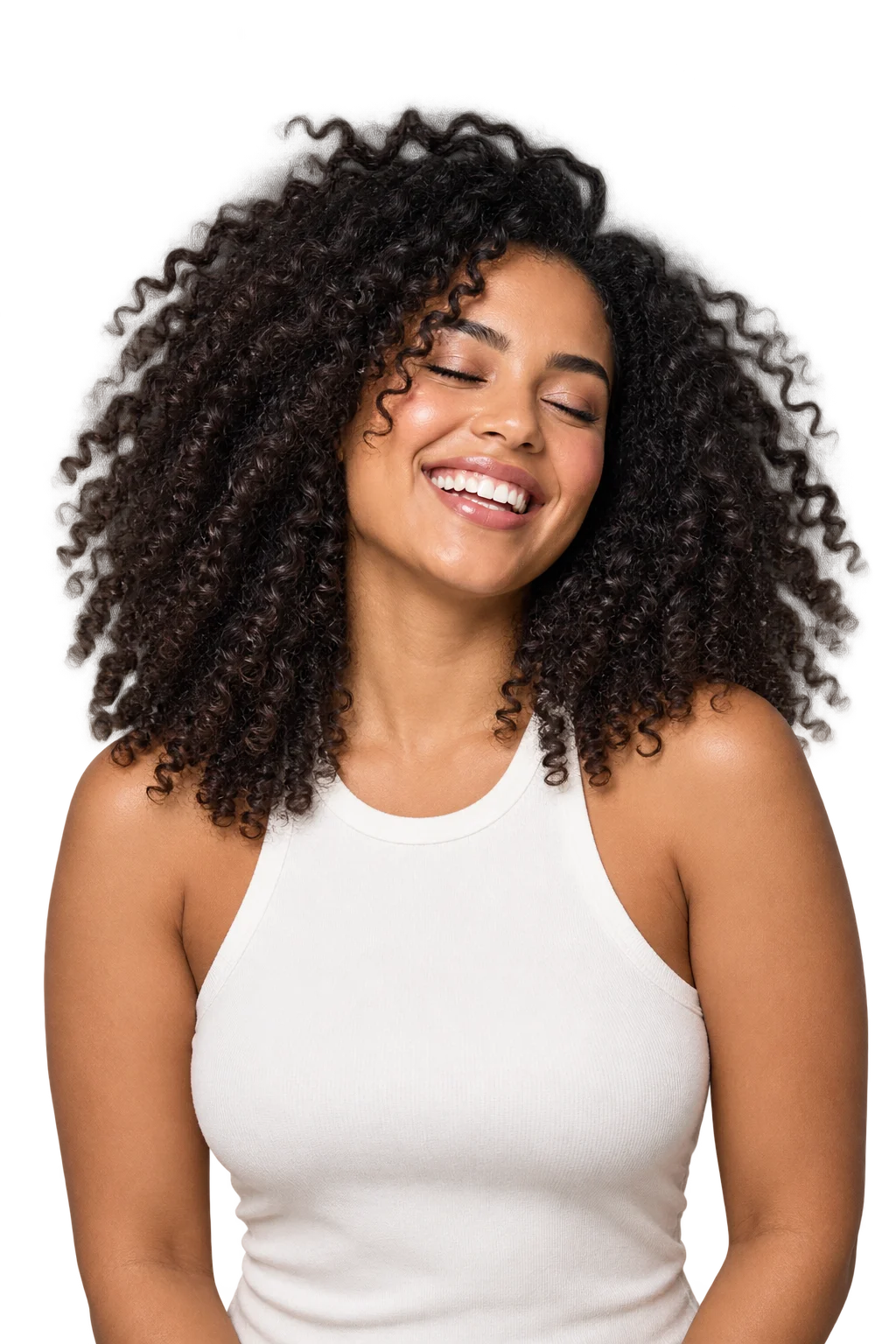 Une femme souriante
